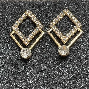 💎🆕Double Diamond Rhinestone Earrings